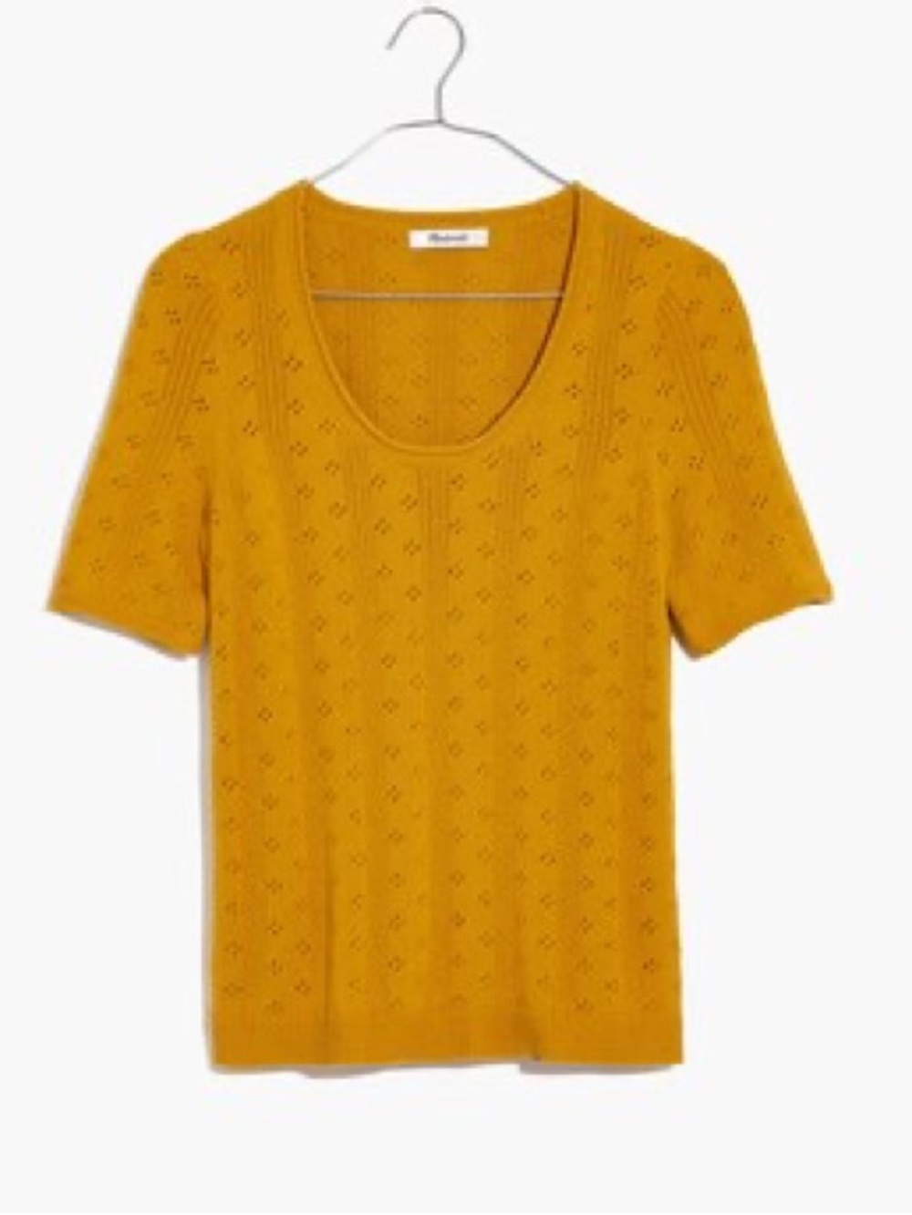 Madewell | Pointelle Willford Short Sleeve Sweater Tee size xsmall